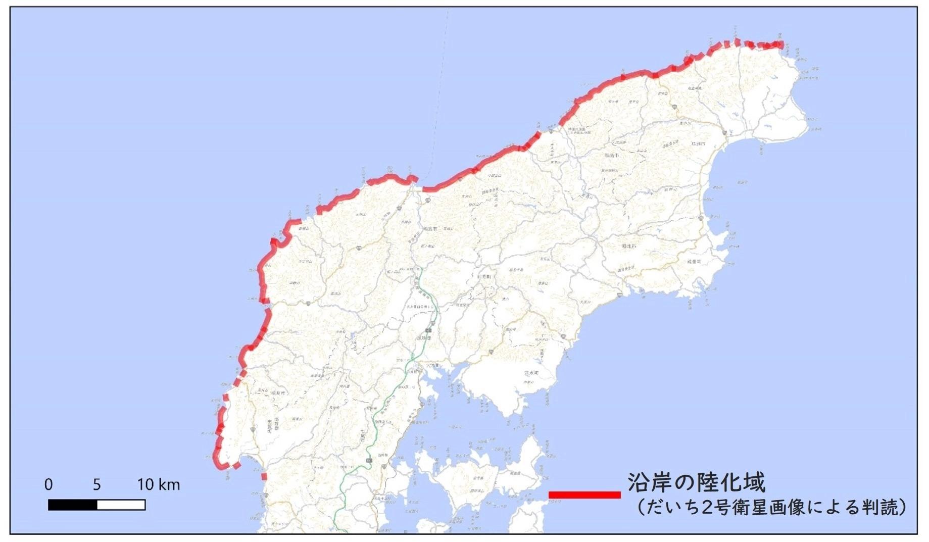 沿岸域の陸化域(出典:国土地理院)