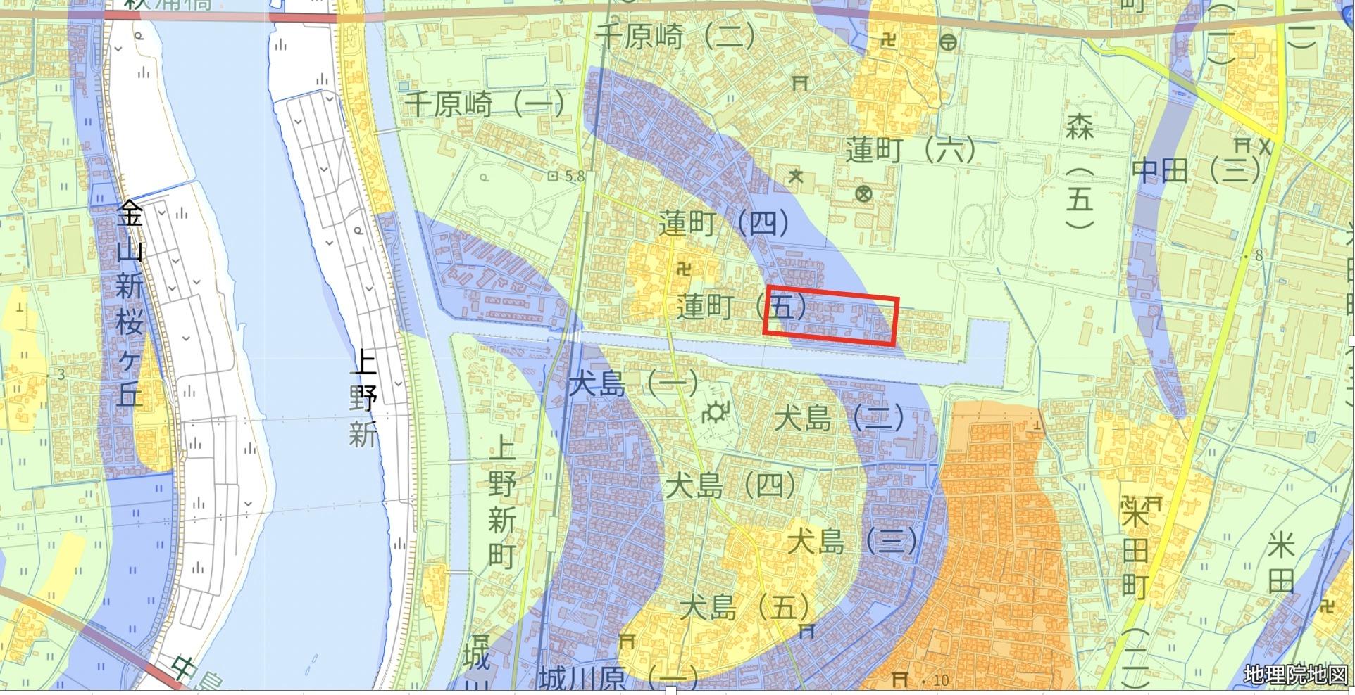 液状化被害の大きかった富山市東蓮町地区