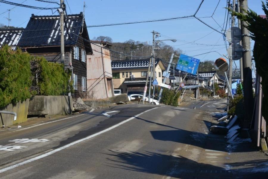 Liquefaction damage in Uchinada Town, Ishikawa Prefecture (Source: Ishikawa Prefecture "More Ishikawa")