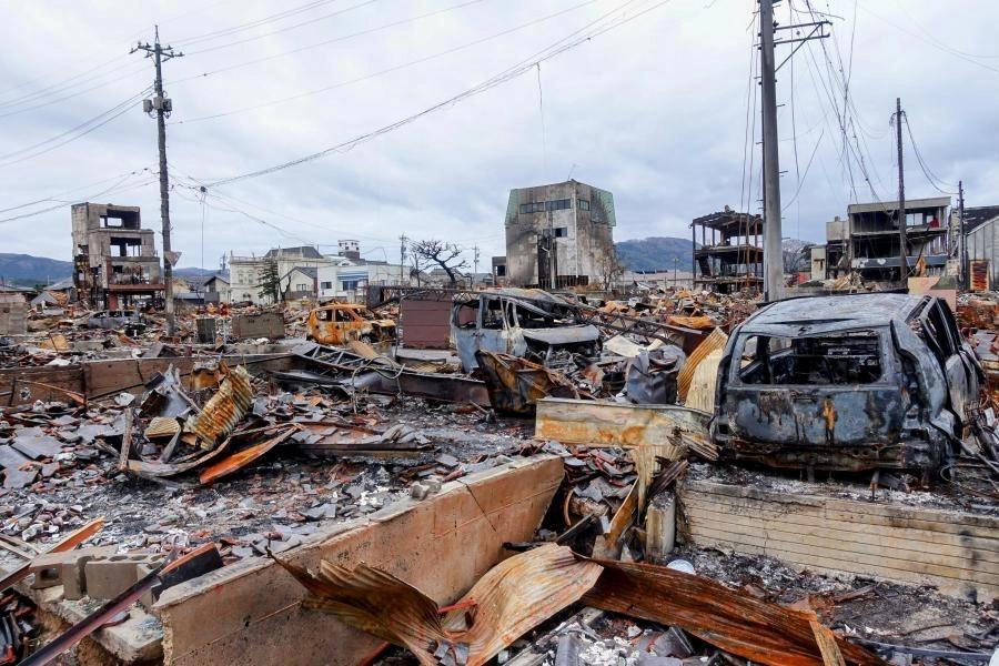 輪島市内の火災被害(石川県HPより)